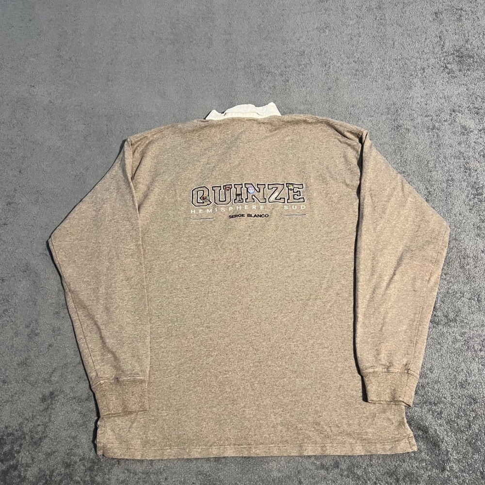 Vintage Serge Blanco Quinze Hemisphere Sud Rugby Shirt Long Sleeve Mens 3XL